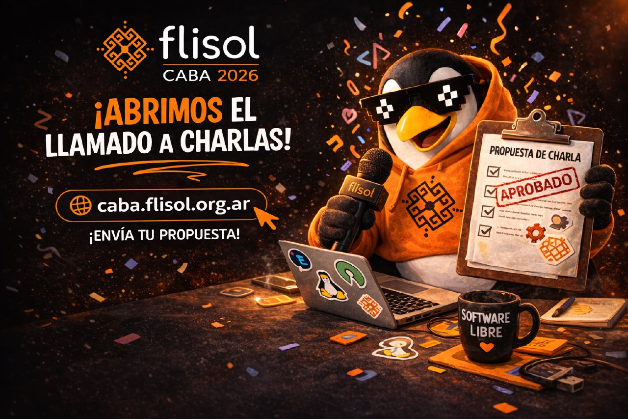 Banner Call for Charlas FLISoL 2026 CABA